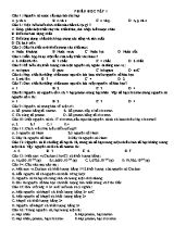 Phiếu học tập 1 - Môn Hóa học Lớp 8